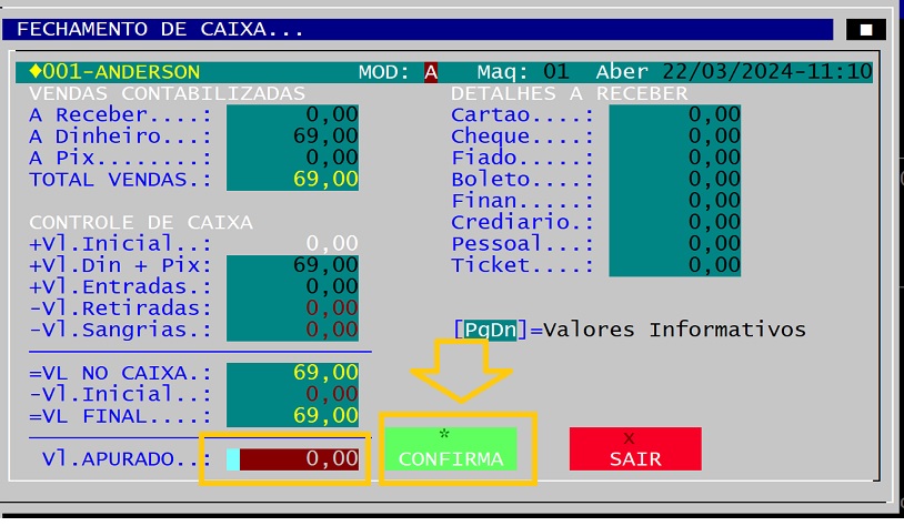 coloque as opções igual a imagem